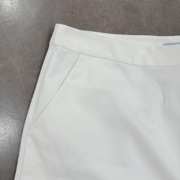 Antonio Melani Aveida Stretch Pique Straight Leg Cropped Pants Ivory Sz 14 NWT - Picture 4 of 11